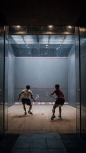 Senior squash players
